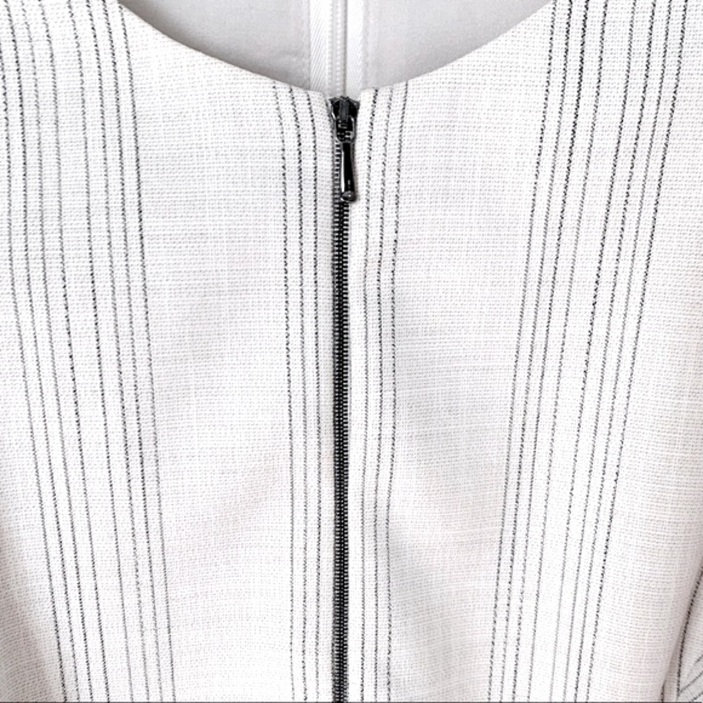Elie Tahari Galiena size 10 Striped Zip-Front Dress - Picture 5 of 16